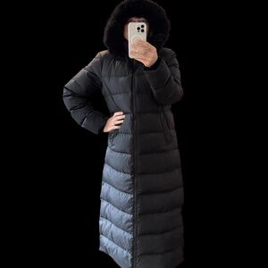 Women's Down Long Maxi Coat Black NWOT